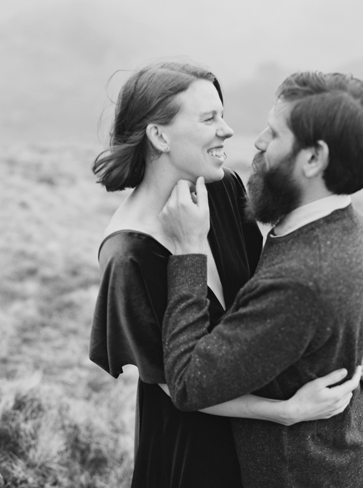 A couple embraces during their Isle of Skye elopement.