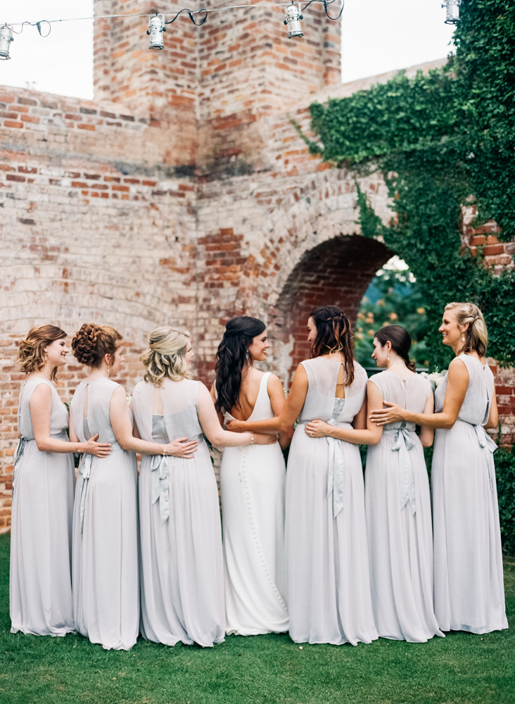 light grey bridesmaids dress